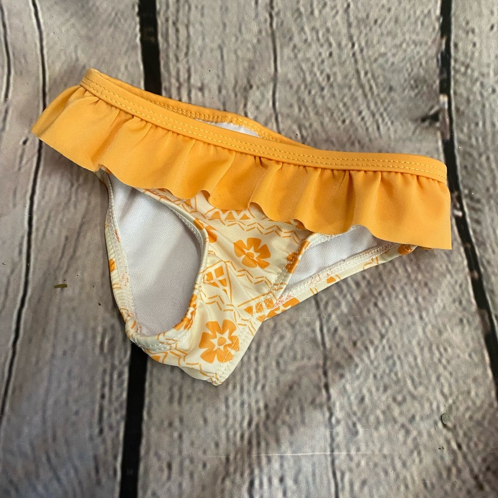 5/$20 Disney Moana Frilly Bikini Bottom Baby Girl Sz 12M Orange Yellow Swimwear